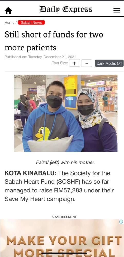 Still short of funds for two more patients