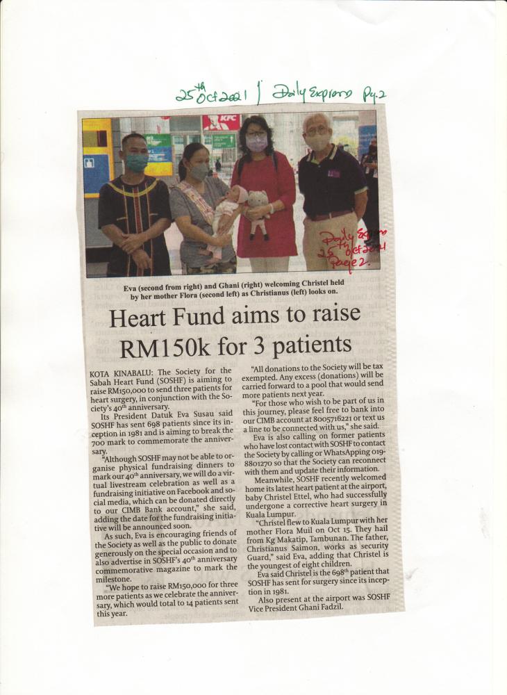 Heart Fund aims to raise RM150K for 3 patients
